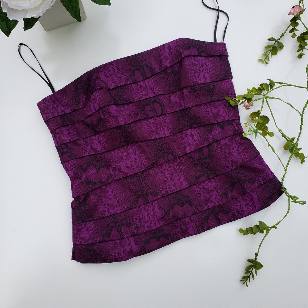 White House Black  Market 🖤 Strapless CropTop - 8